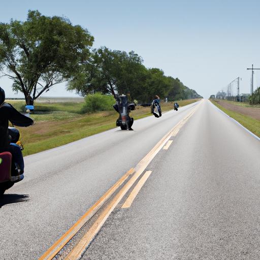 Nhóm người lái mô tô Harley Davidson trên đường dài