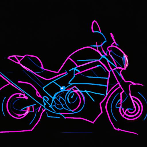 Xe mô tô tương lai với đèn neon